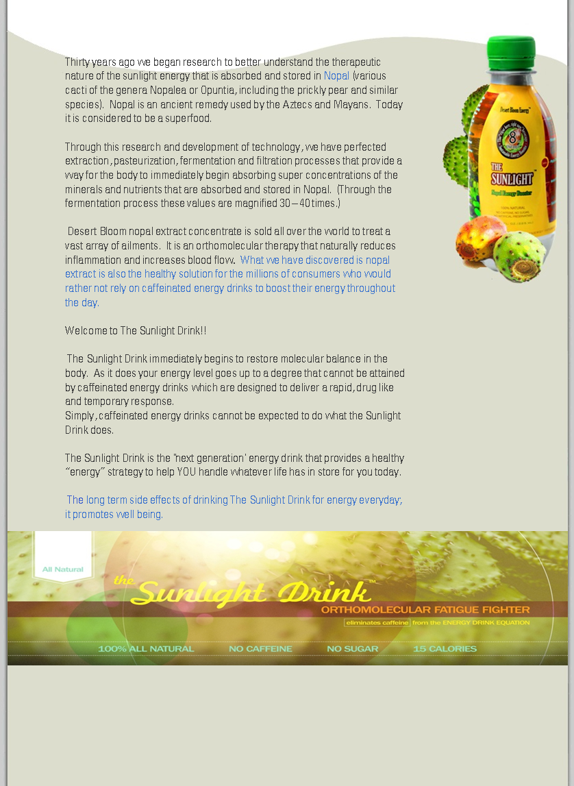 The Sunlight Drink
